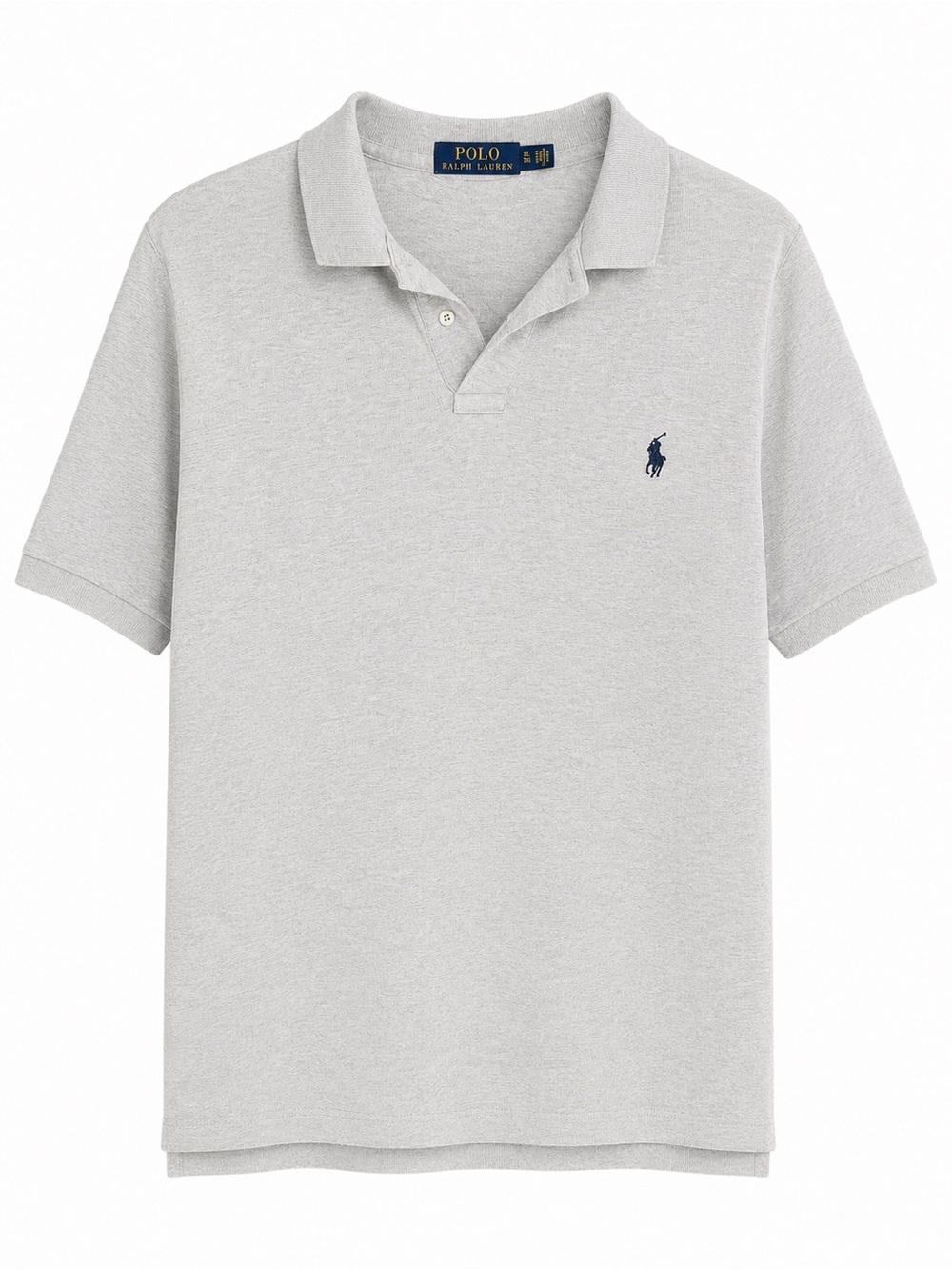 Polo by Ralph Lauren Men's Heather Gray Polo with Navy Pony